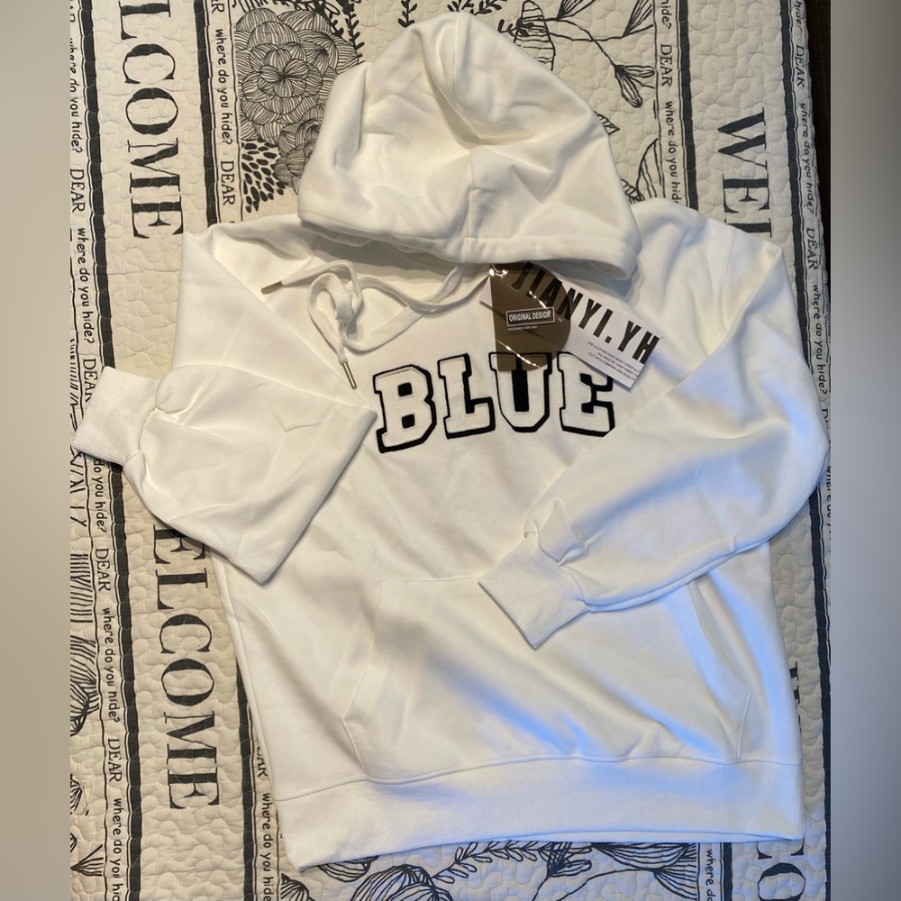 brand new white hoodie